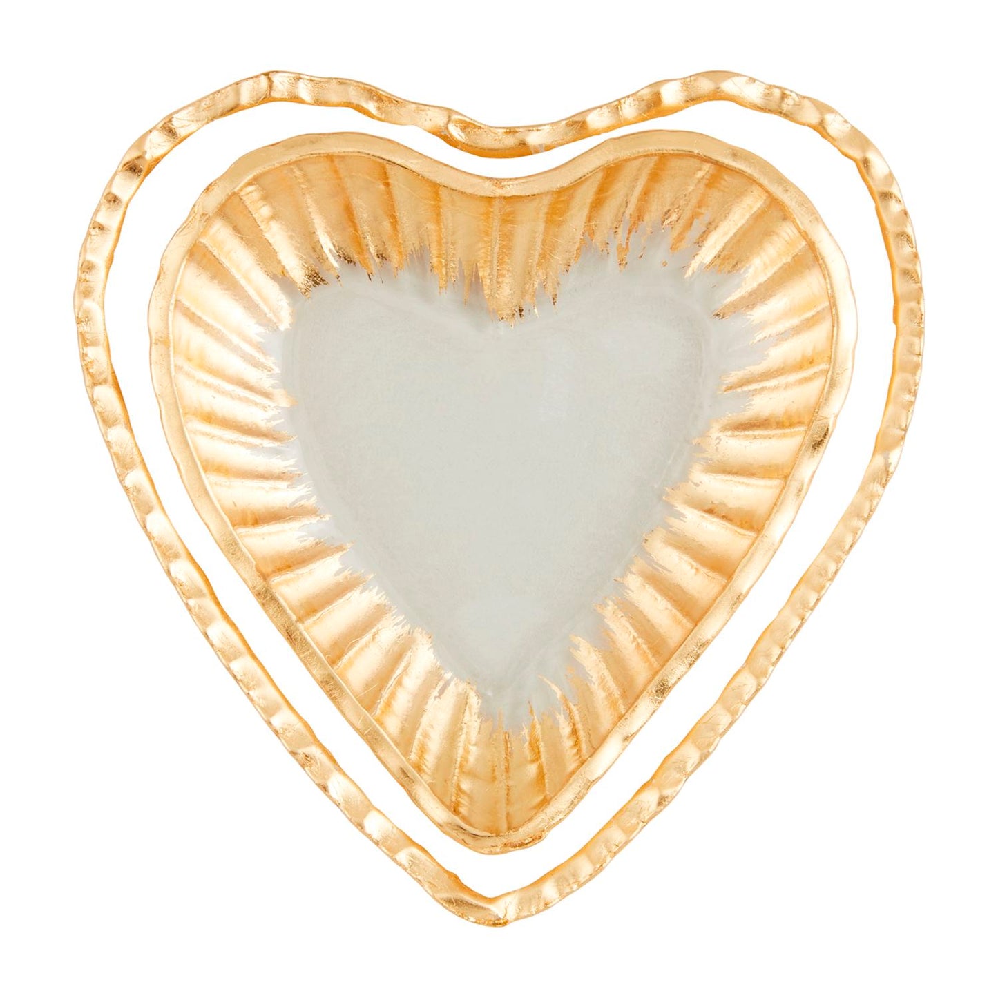 Heart Glass Tidbit Tray