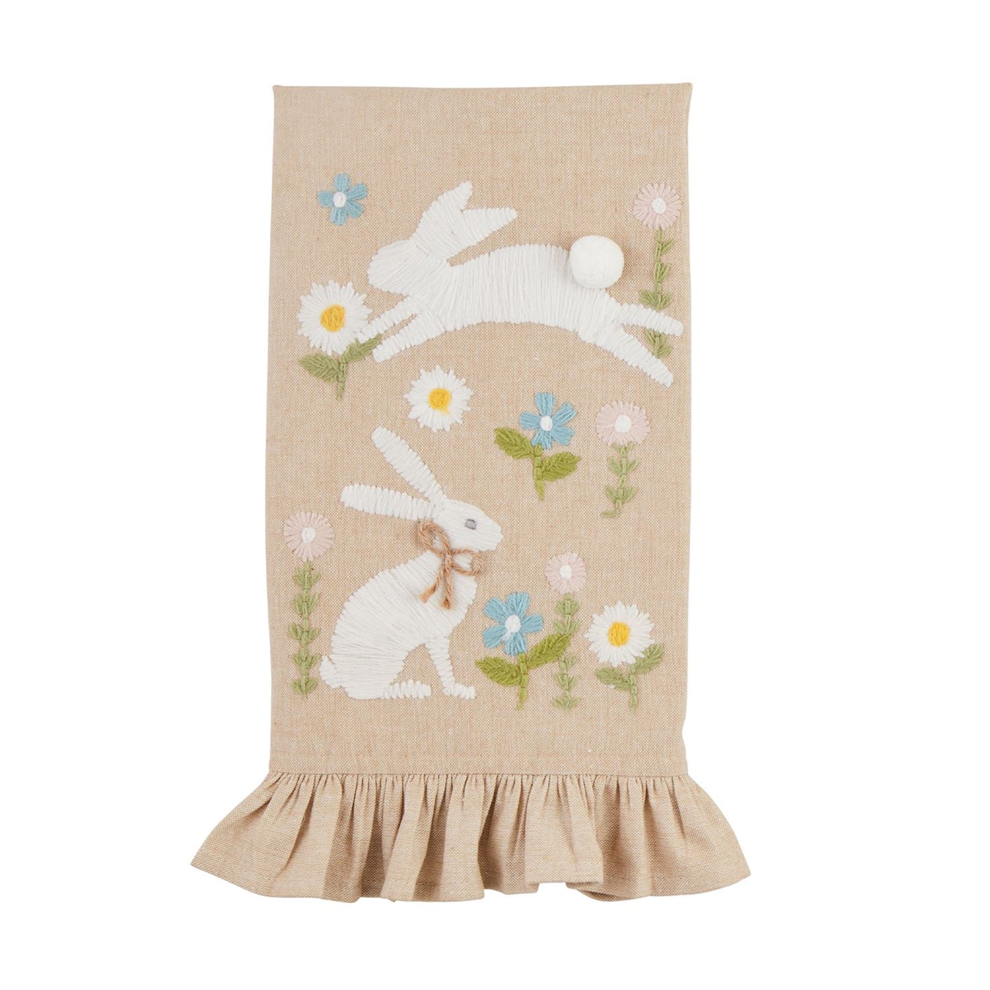 Embroidered Bunnies Towel