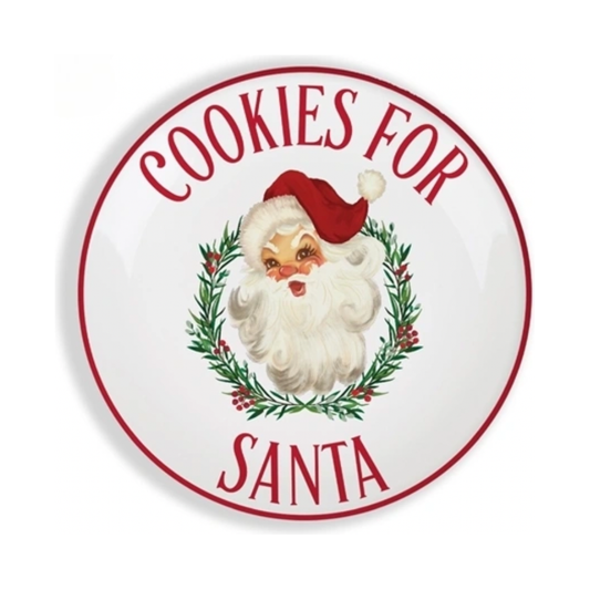 Vintage Santa Cookie Plate