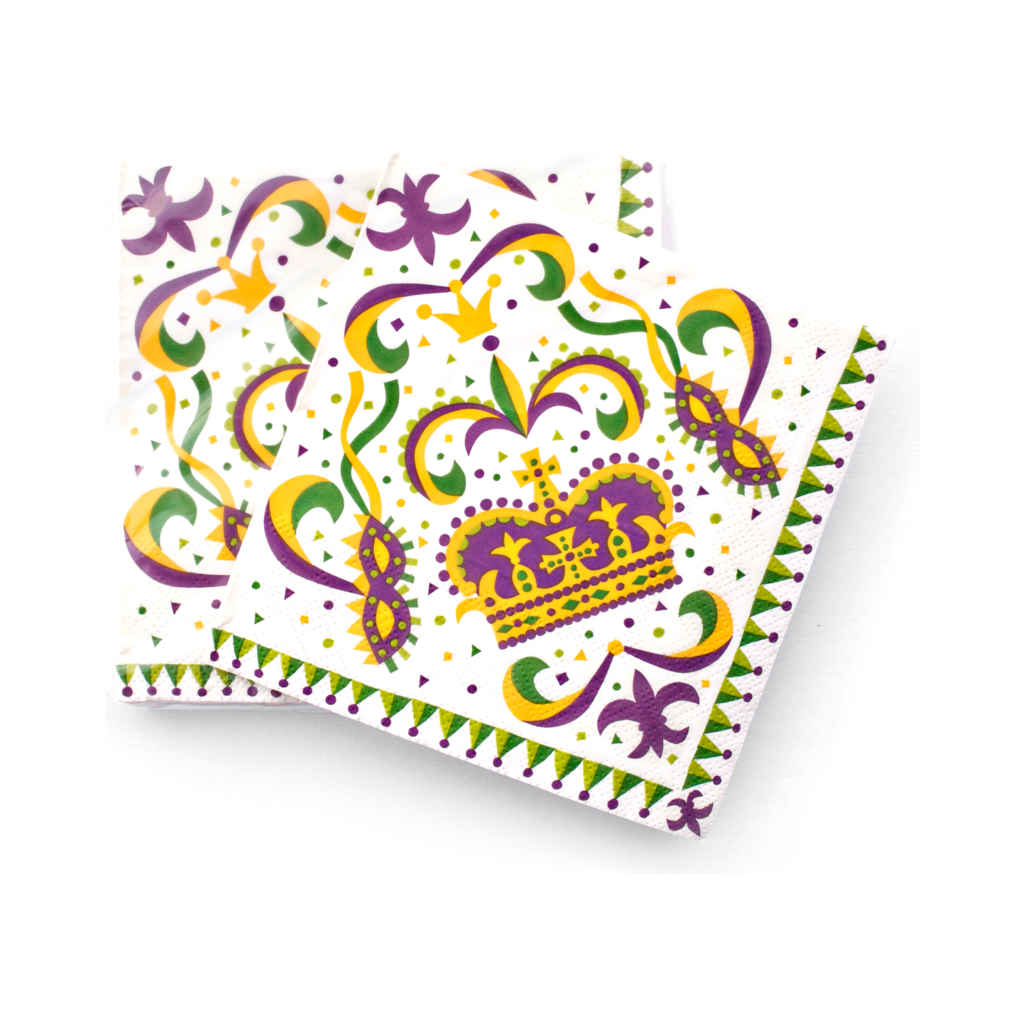 Mardi Gras Crown Cocktail Napkin Set