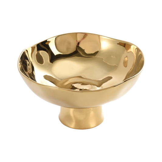 Footed Bowl - Moonlight Gold