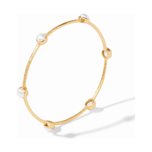 Milano Luxe Bangle - Pearl - Med