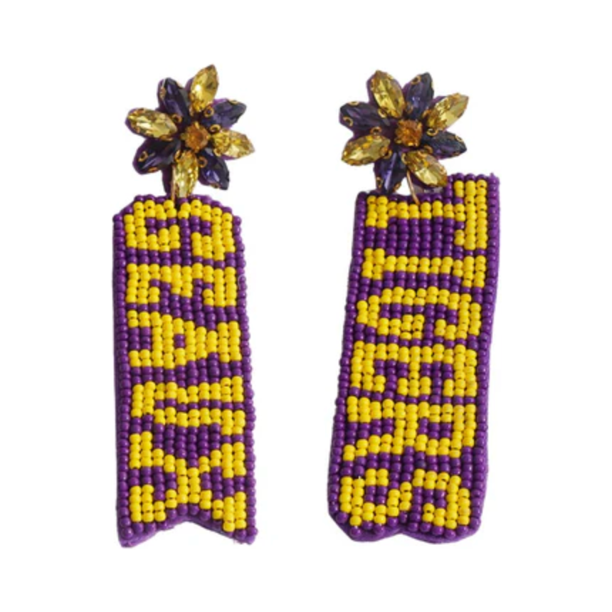 Tigers Beaded Earrings