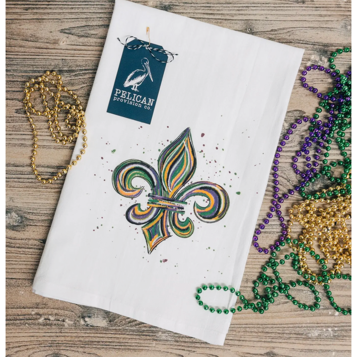 Mardi Gras Fleur De Lis Towel