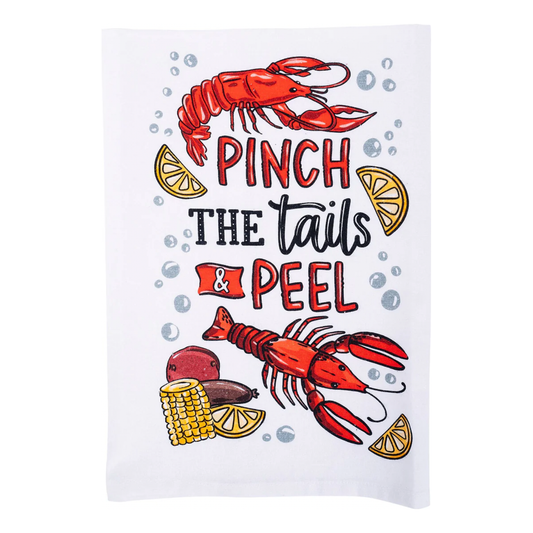 Pinch the Tails Crawfish Towel