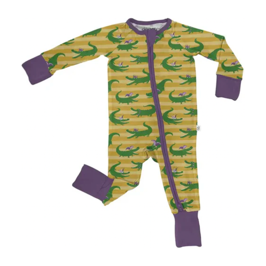 Mardi Gras Gators Zip: