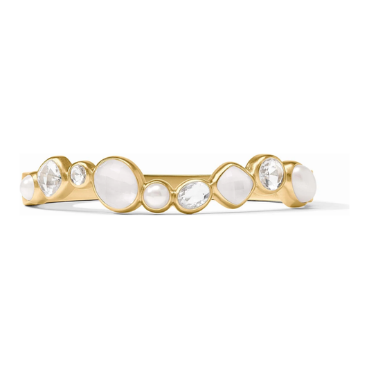 Kaleidoscope Hinge Bangle - Clear Crystal