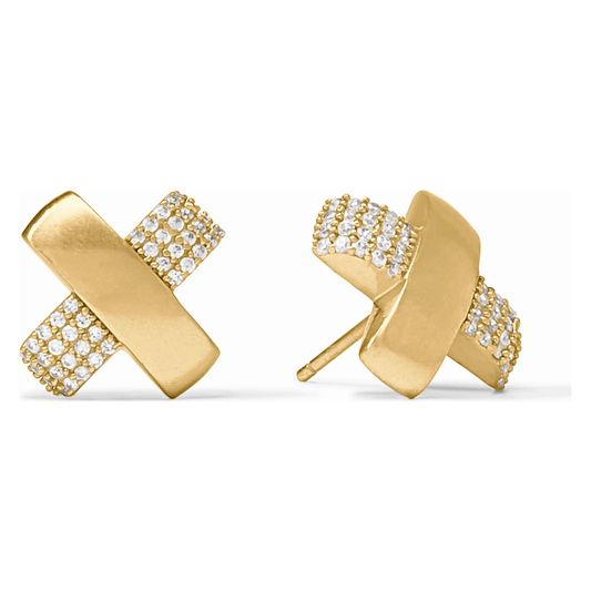 Catalina Pave X Stud - Cubic Zirconia