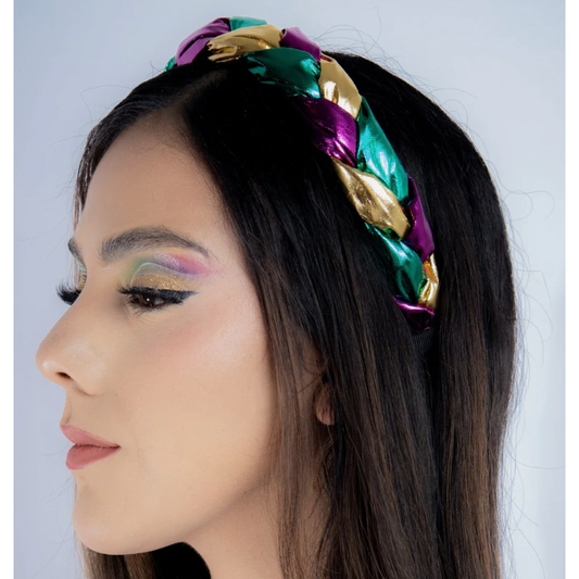 Mardi Gras Braided Headband