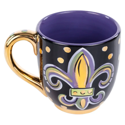 Mardi Gras Fleur de Lis Mug