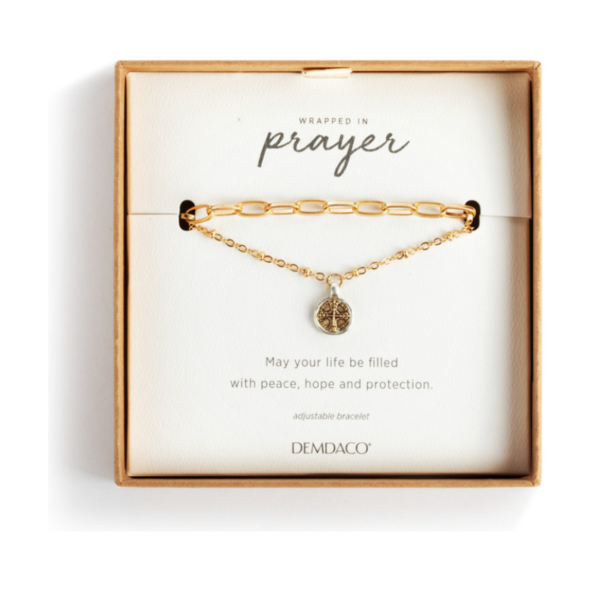 Wrapped in Prayer Bracelet - Gold