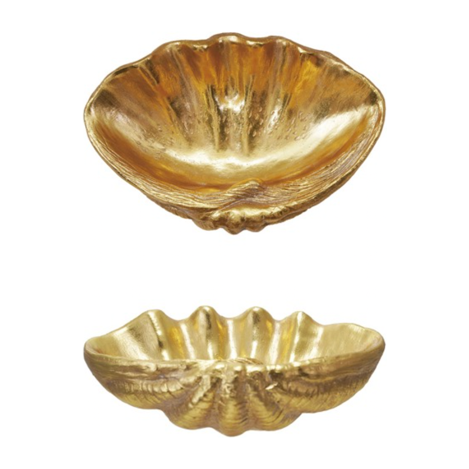 Gold Resin Oyster Dish