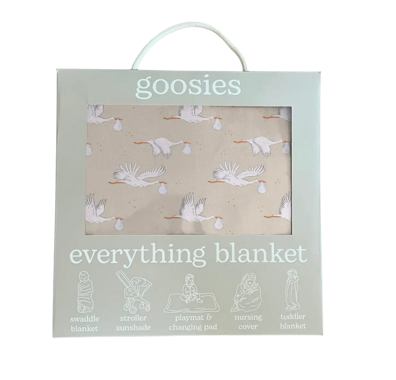 Neutral Stork Everything Blanket