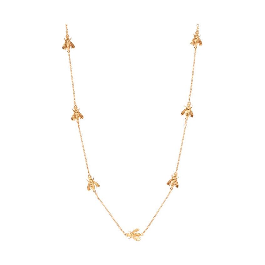 Bee Delicate Station Necklace - Gold - OS