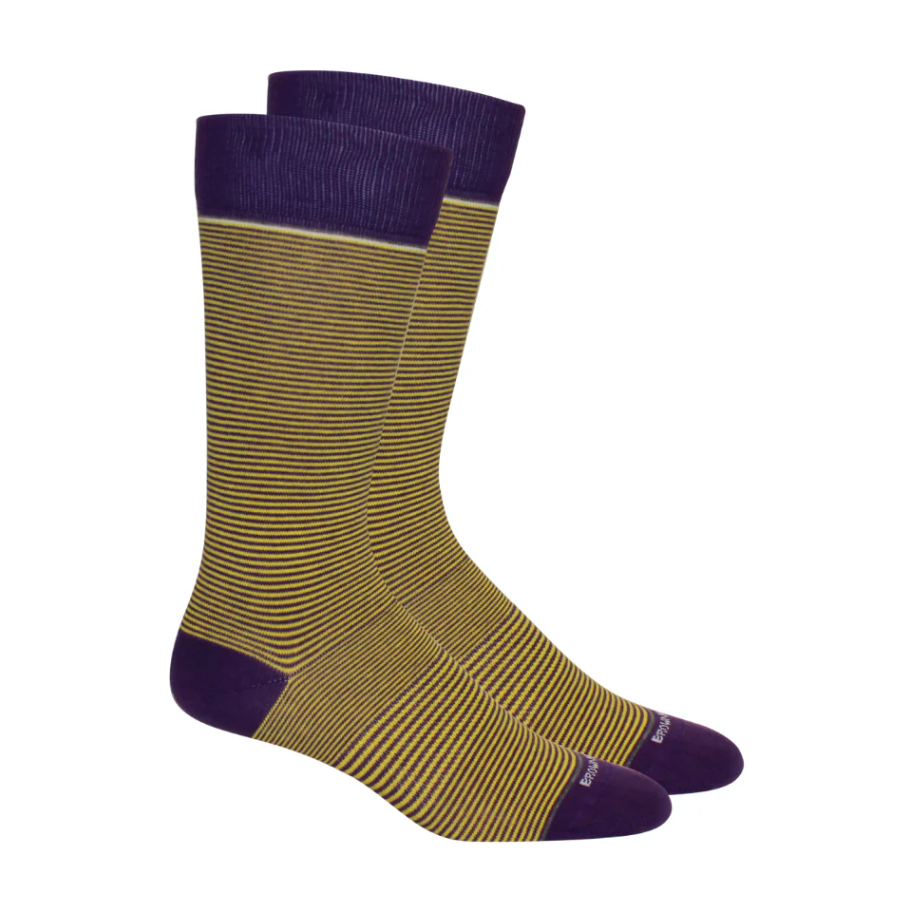 Stripe Up LSU Socks