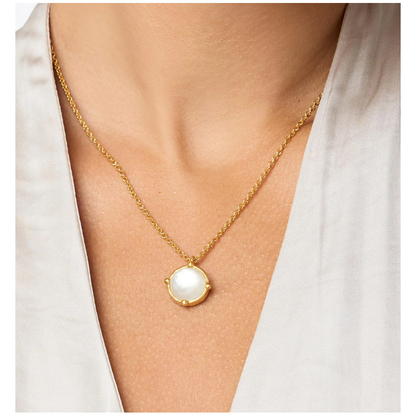 Honeybee Solitaire Necklace - Pearl