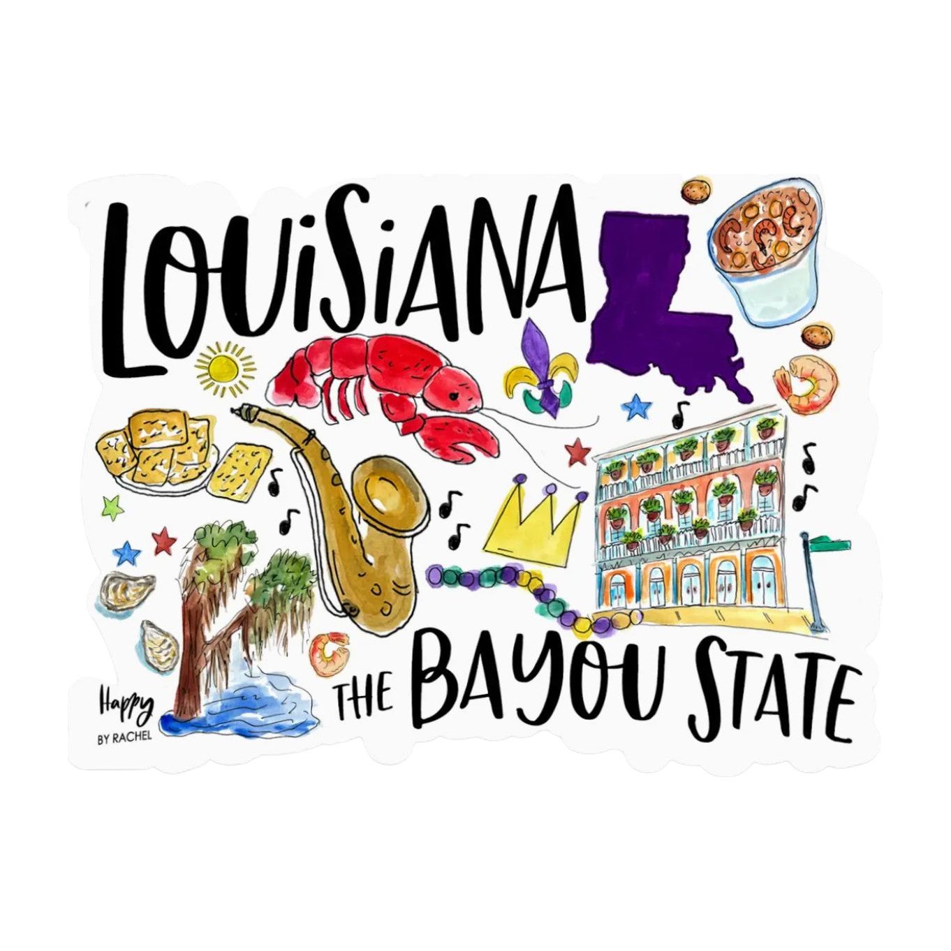 Louisiana Love Sticker