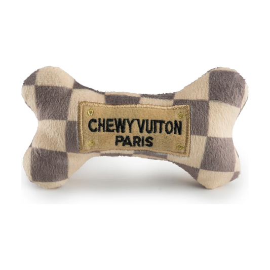 Chewy Vuitton Checker Bone - Small