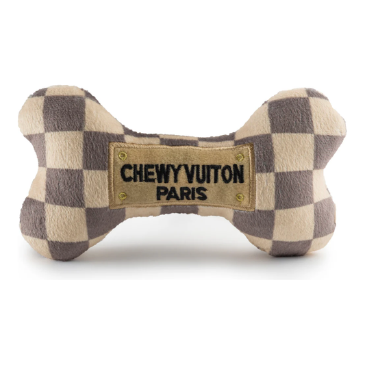 Chewy Vuitton Checker Bone - Large