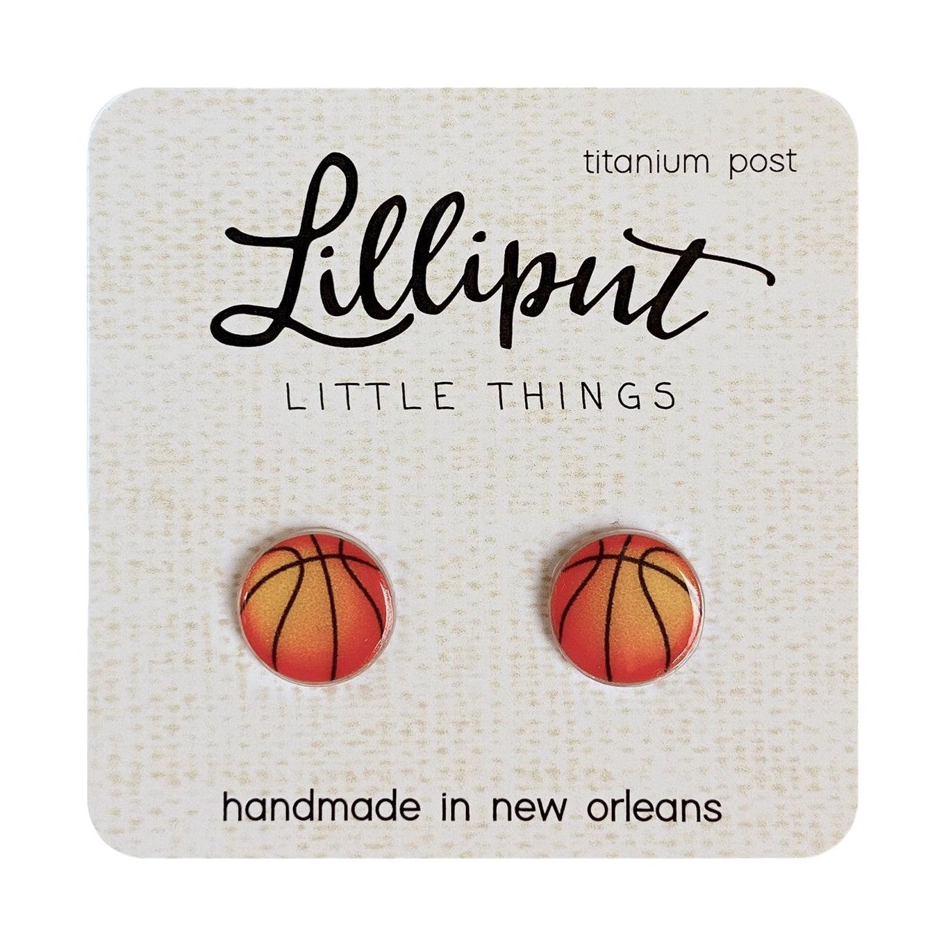 Lilliput Earrings - Basketball