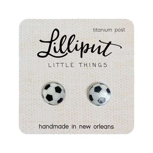 Lilliput Earrings - Soccer Ball