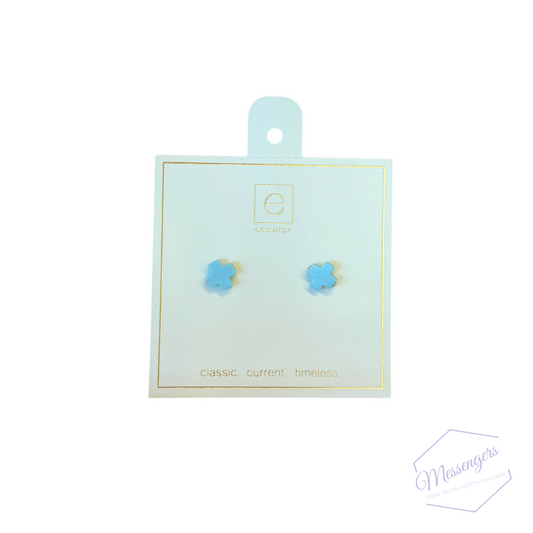 Signature Cross Stud - Turquoise