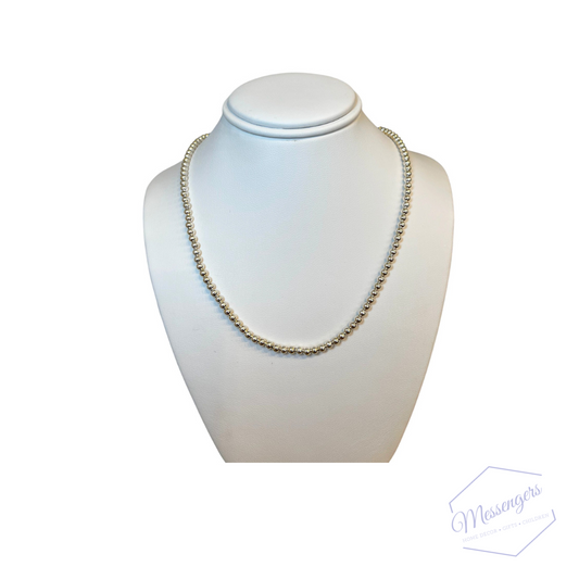 17" Choker Classic Sterling 3mm Bead