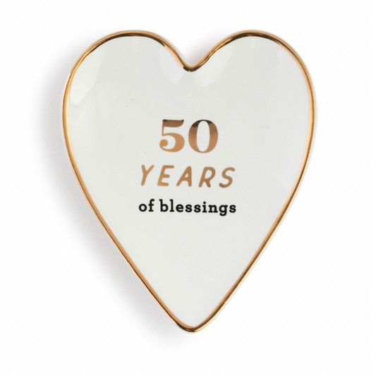 50 Years Art Heart Trinket Dish